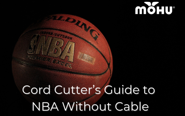 Spalding Basketball with black background, Cord Cutter’s Guide to NBA Without Cable